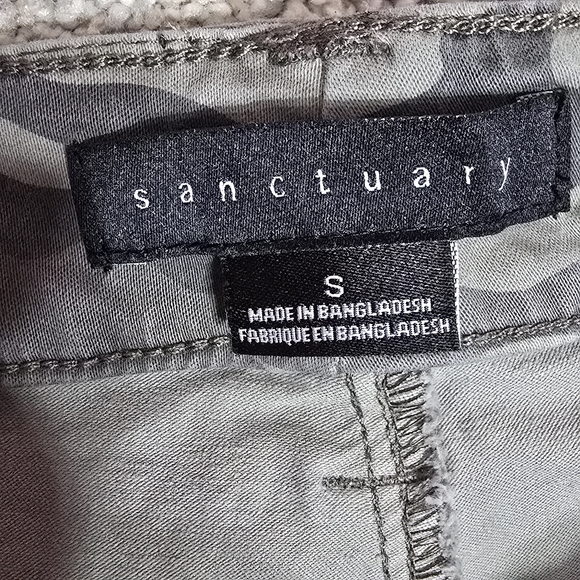 Sanctuary Gray Camouflage Military High-rise Trousers S - Picture 5 of 11